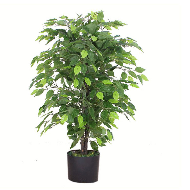 90cm Artificial Ficus Tree / Plant - Metal Planter