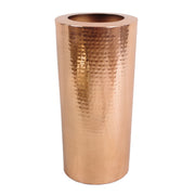 Leaf Metal Vase Large 15 x 30cm High Hammered Antique Copper Colour