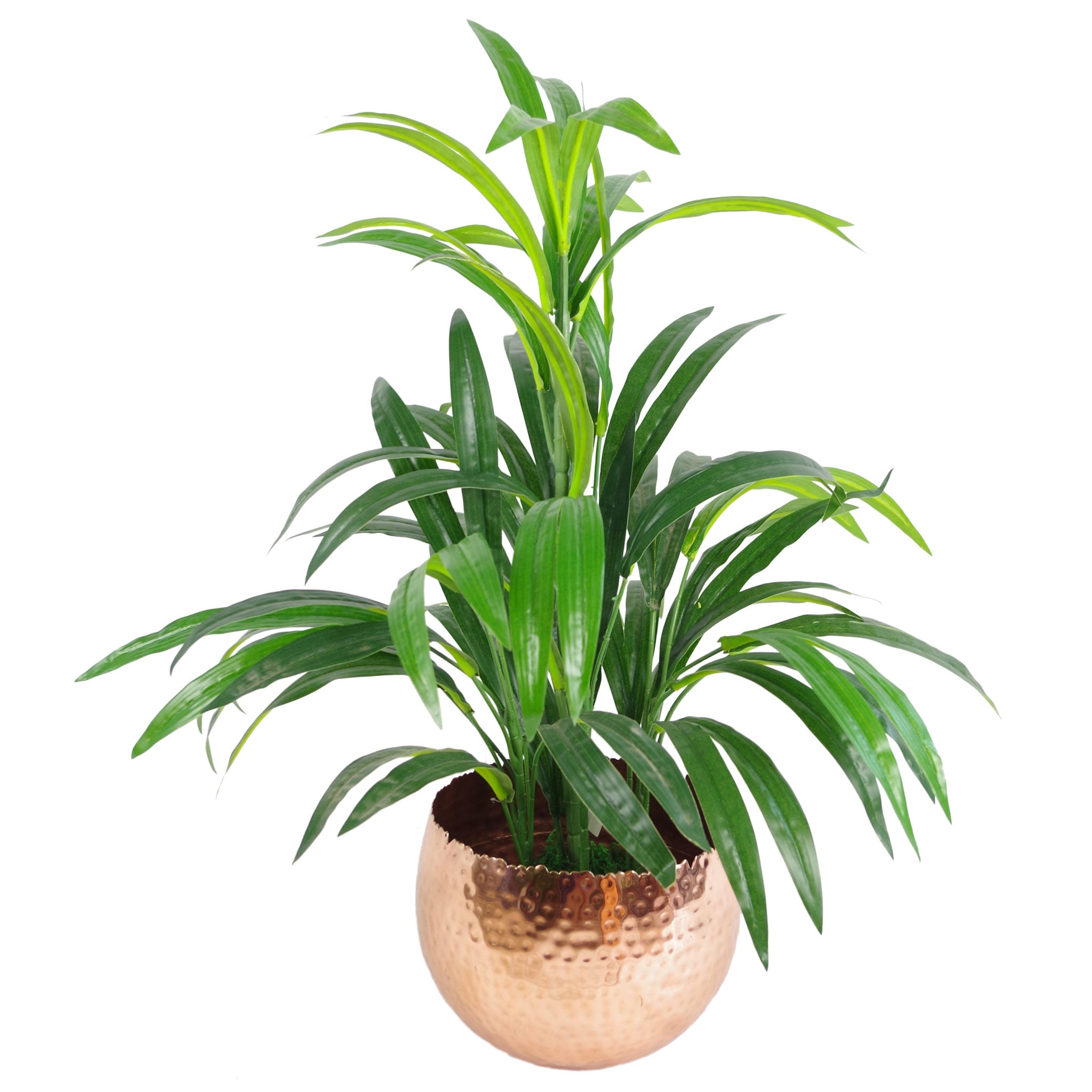 Leaf Large Metal Planter Hammered Handmade - Curvy Edge