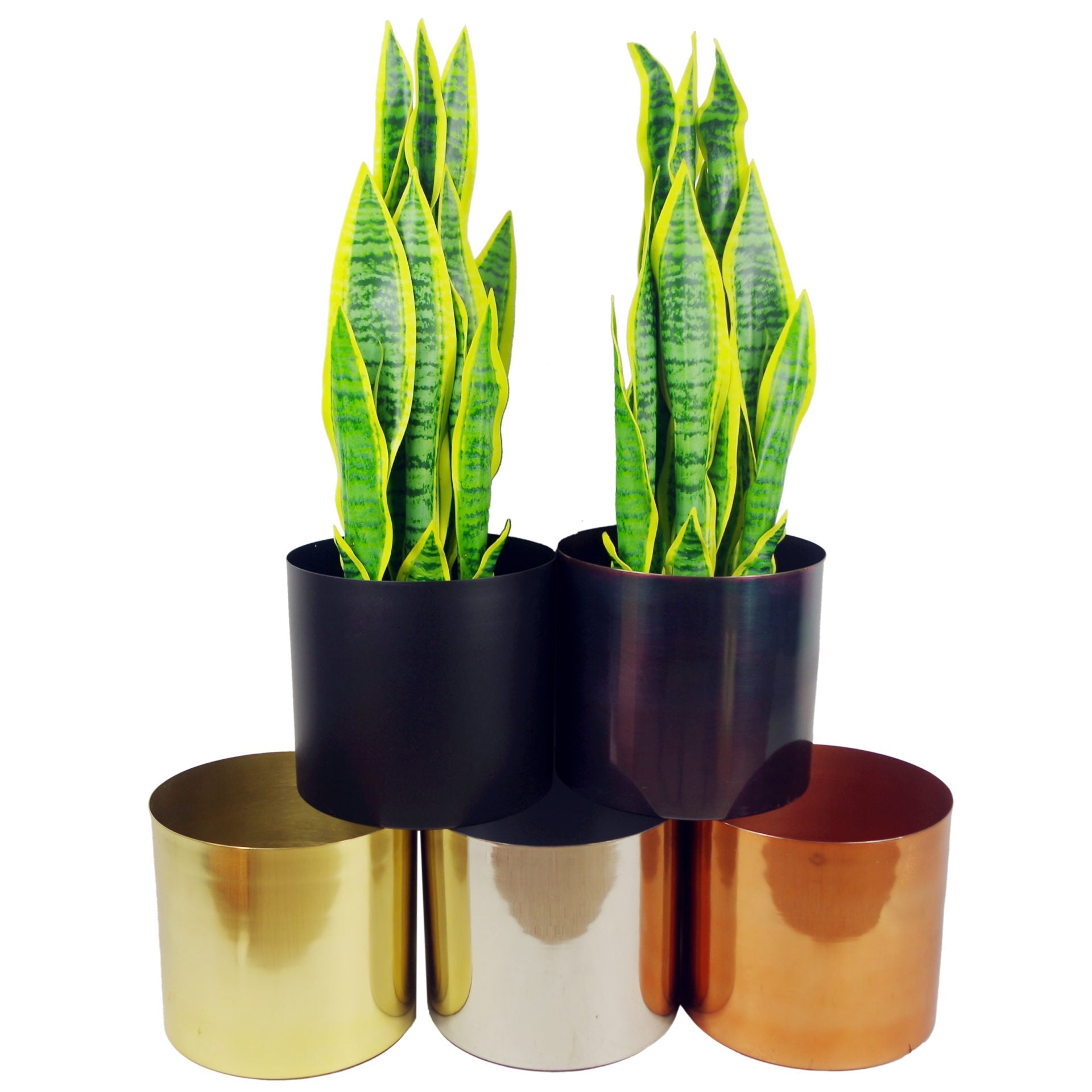 Leaf Metal Planter Plant Pot 20 x 18cm