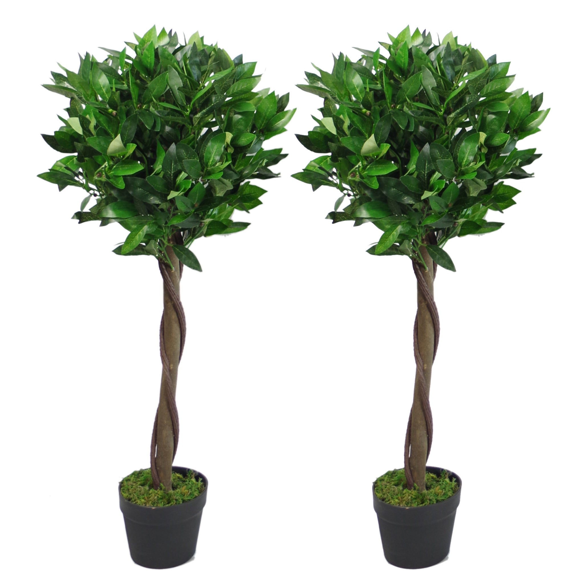 Artificial Bay Trees Natural Twist Trunk Topiary Bay Laurel Ball Tree