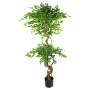 150cm Twisted Trunk Artificial Japanese Fruticosa Style Ficus Tree
