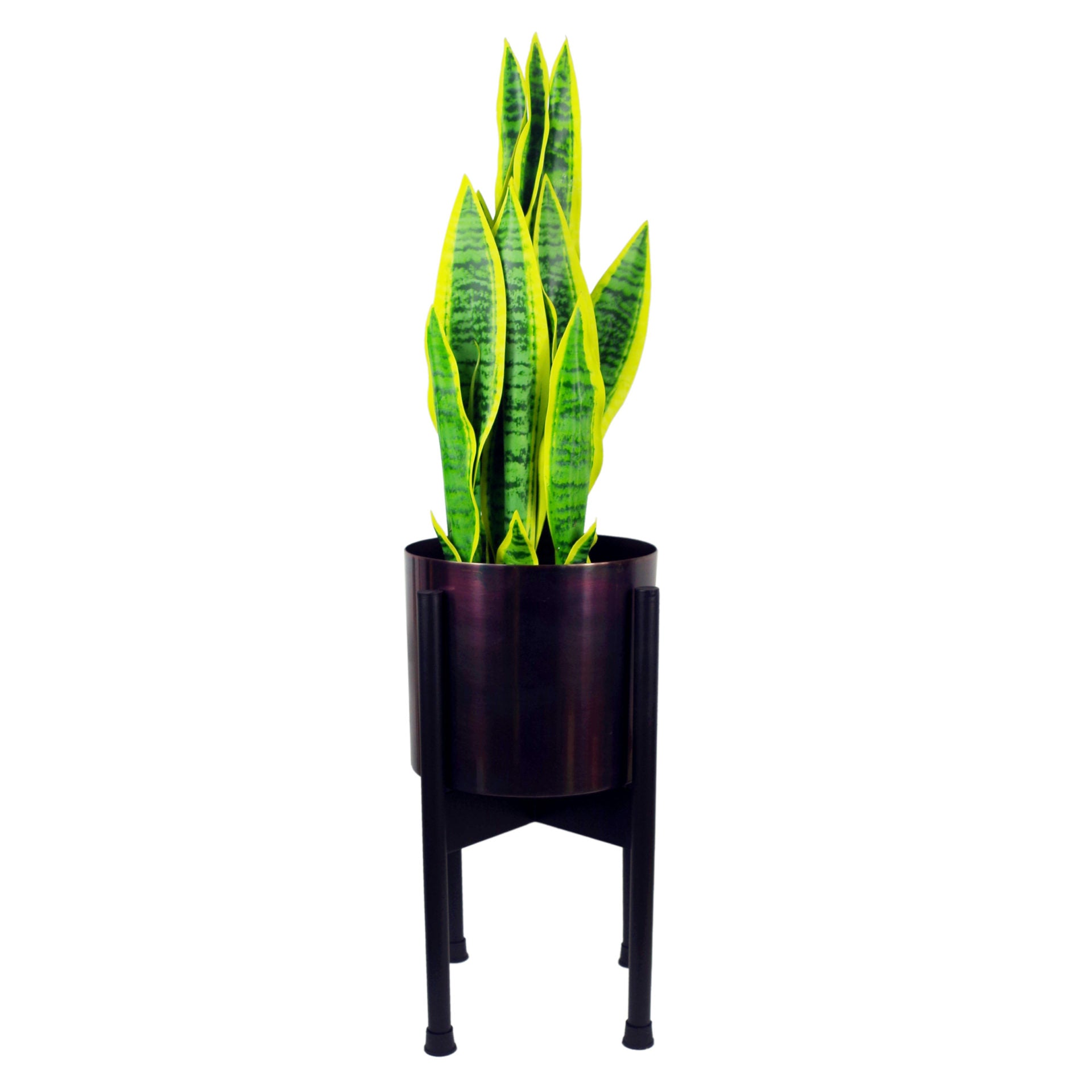 Medium Gold Stand with Metal Planter 38.5cm x 18cm