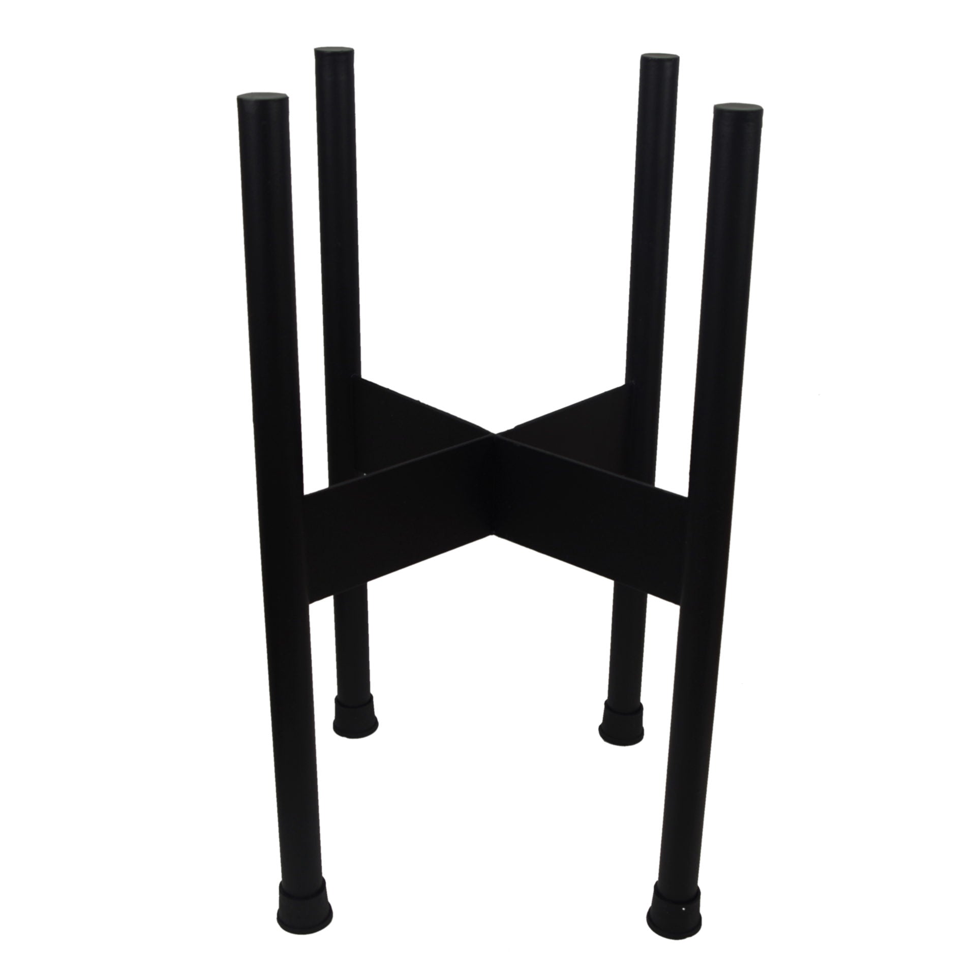 Medium Black Stand with Metal Planter 38.5cm x 18cm