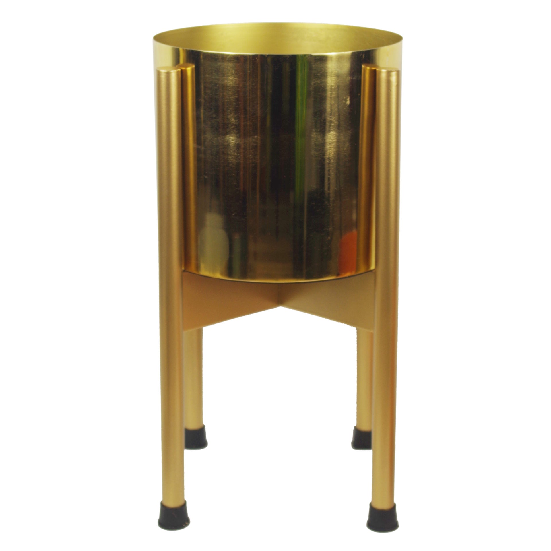 Medium Gold Stand with Metal Planter 38.5cm x 18cm