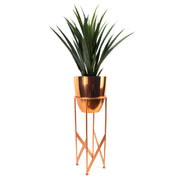 90cm Metal Planter with Artificial Yukka Plant