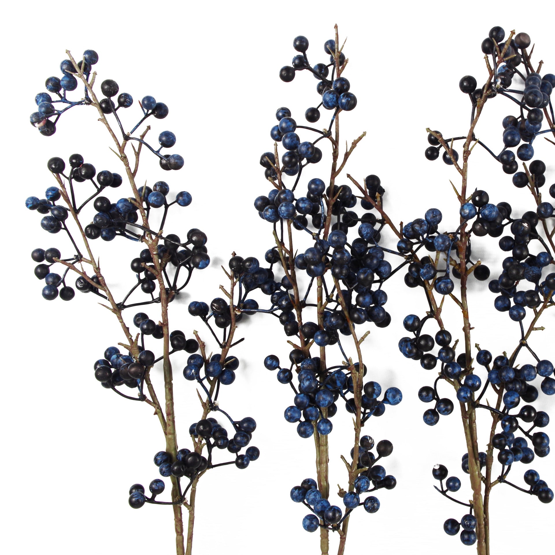 70cm Artificial Blue Berry Spray