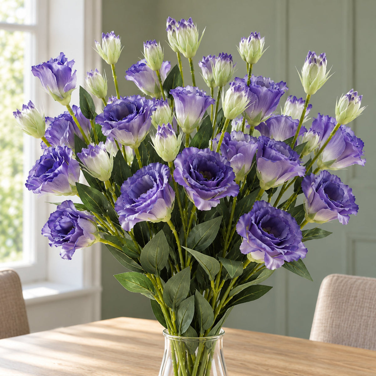 80cm Artificial Faux Wild Rose Stem