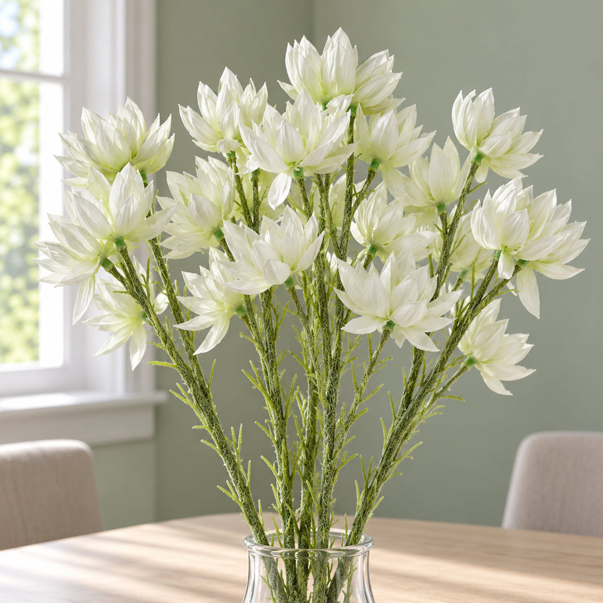 60cm Faux Starflower Stem - 5 Flowers