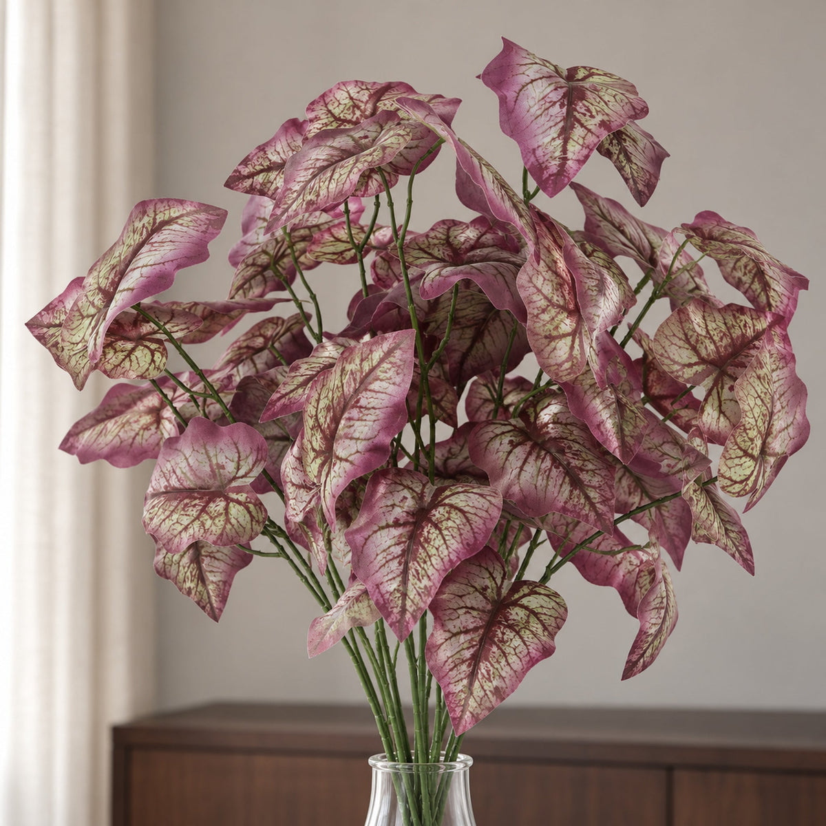 85cm Artificial Purple Leaf Foliage Stem Spray