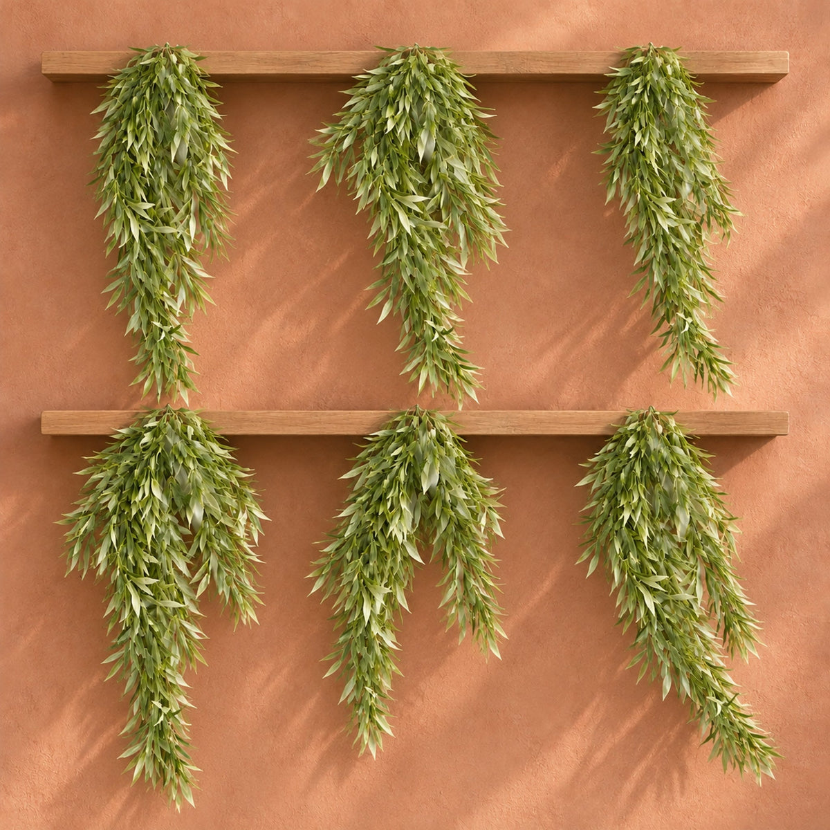80cm Artificial Italian Ruscus Hanging Plant - Light Green