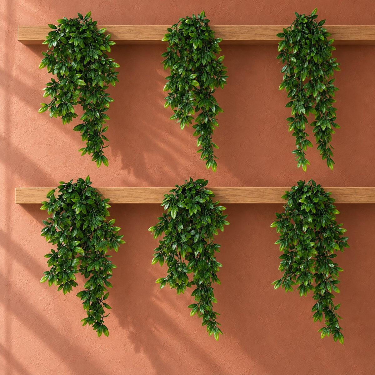 70cm Artificial Trailing Laurel Leaf Hanging Plant - Green