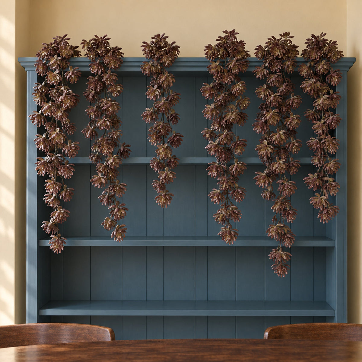 70cm Artificial Trailing Sedum Succulent Plant - Dusty Brown