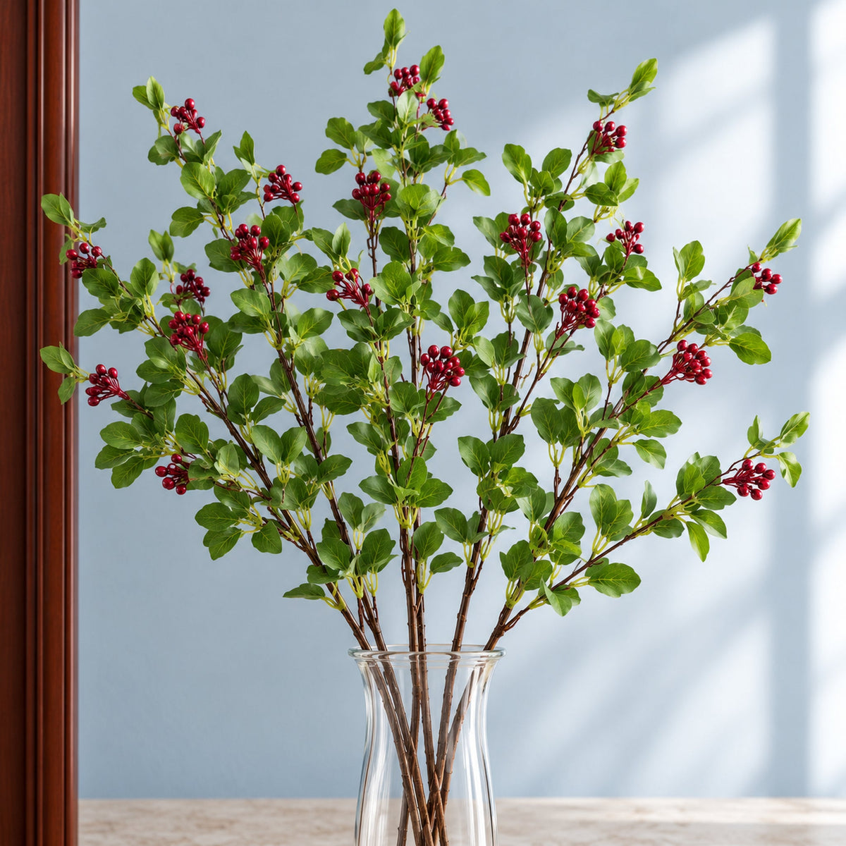 90cm Artificial Berry Foliage Spray Stem