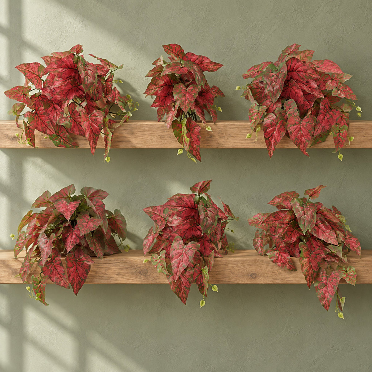 30cm Artificial Trailing Red Caladium