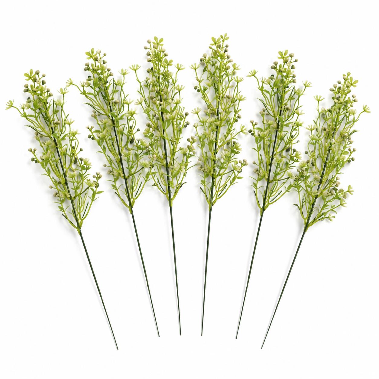 48cm Künstlicher Beerenblütenzweig, Kunstgrün für Blumenschmuck