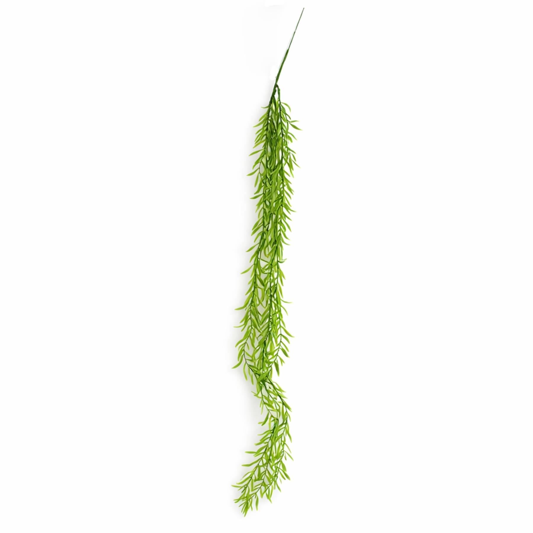 Plante artificielle suspendue style Rhipsalis, 100 cm, extrémités vert clair