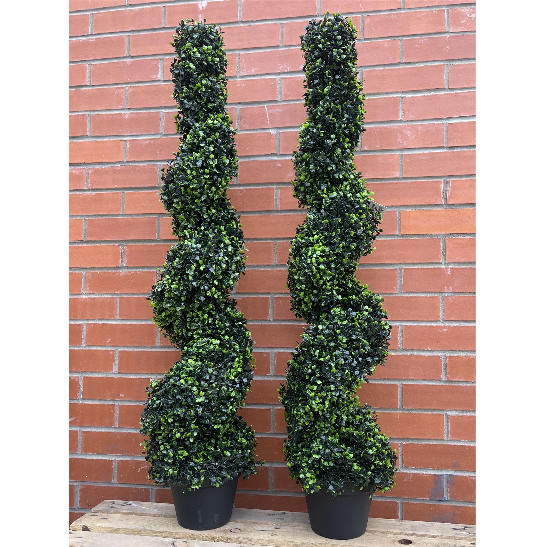 120cm Artificial Natural Boxwood Spiral Topiary