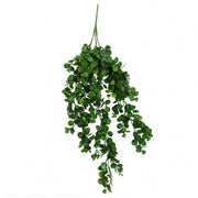 75cm Artificial Trailing Round Leaf Hanging Foliage Plant - Deep Forest Green - Single Plant