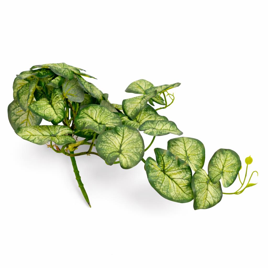 25cm Künstliche Hängende Variegierte Caladium-Rankenpflanze Dunkelgrün