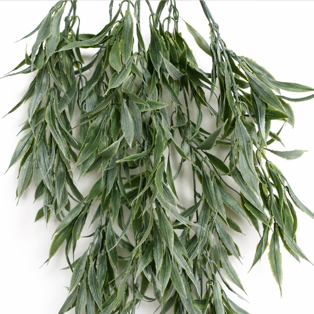 80cm künstliche italienische Ruscus-Hängepflanze mit realistischen Blättern – Salbeigrün