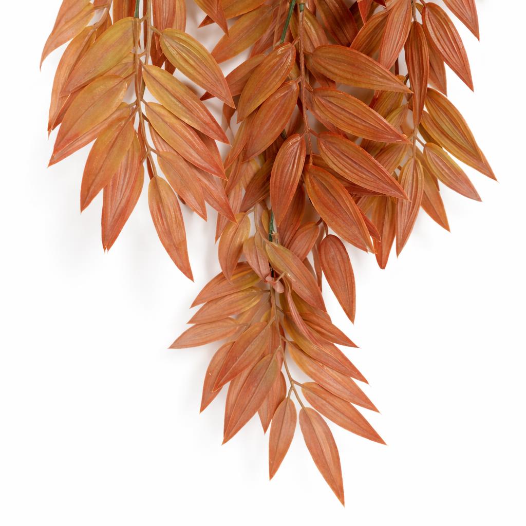 75cm Artificial Trailing Foliage Plant Dusty Orange Hanging Faux Greenery