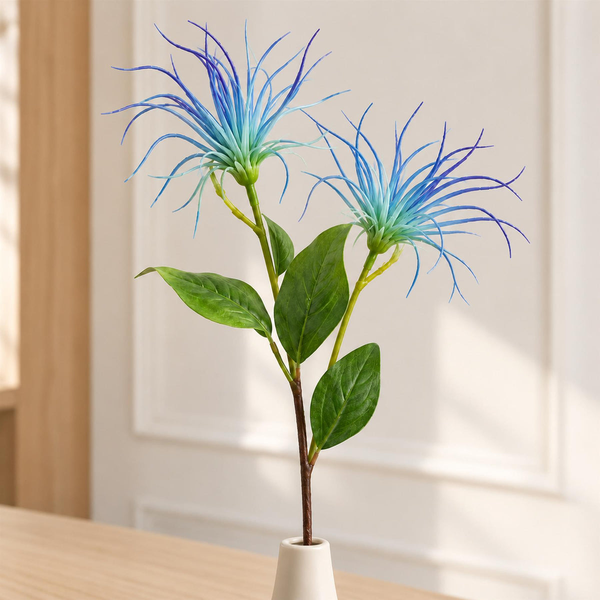 80cm Artificial Blue Spider Flower Stem