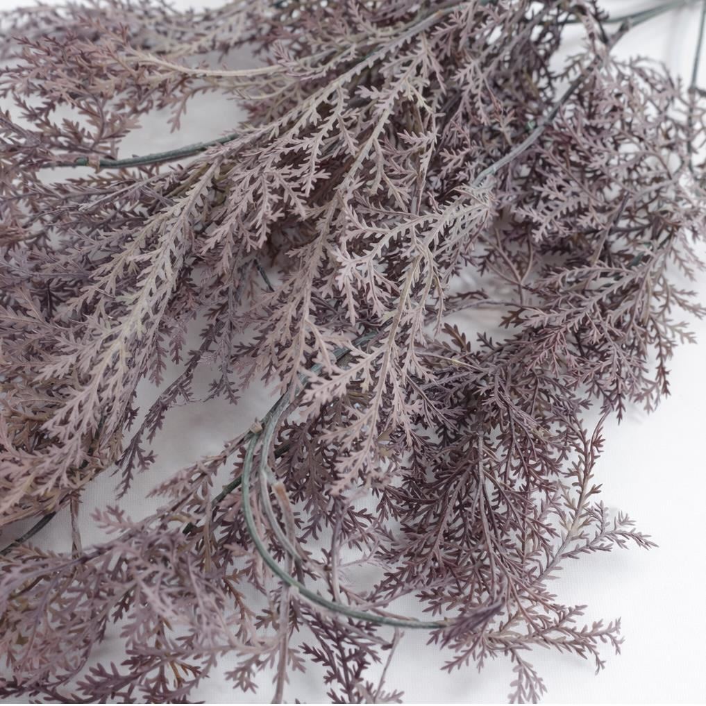 80cm Artificial Dusky Purple Coral Fern Trailing Plant Decorative Hanging Foliage