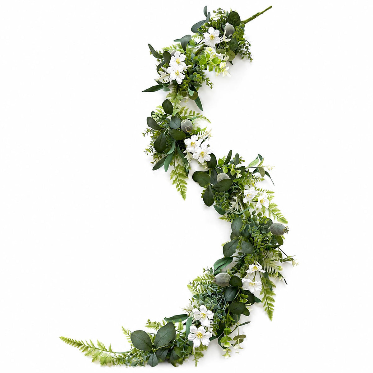 155cm Artificial White Spring Flower Garland – image 3