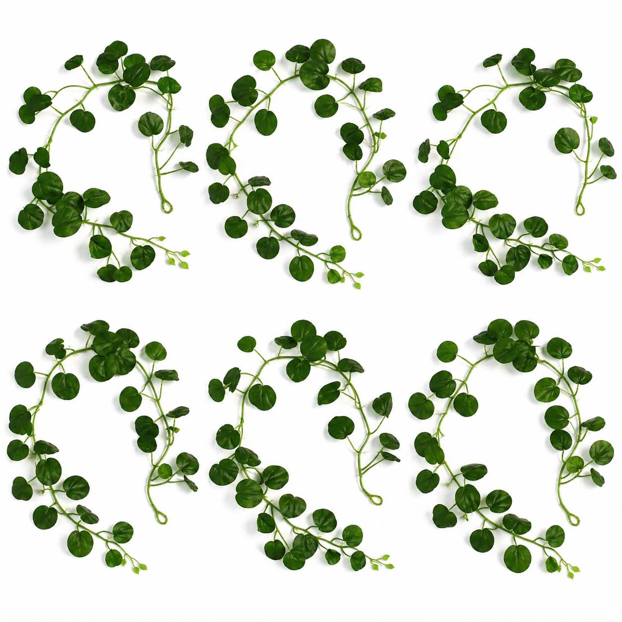 160cm Artificial Round Pilea Leaf Garland Hanging Decoration