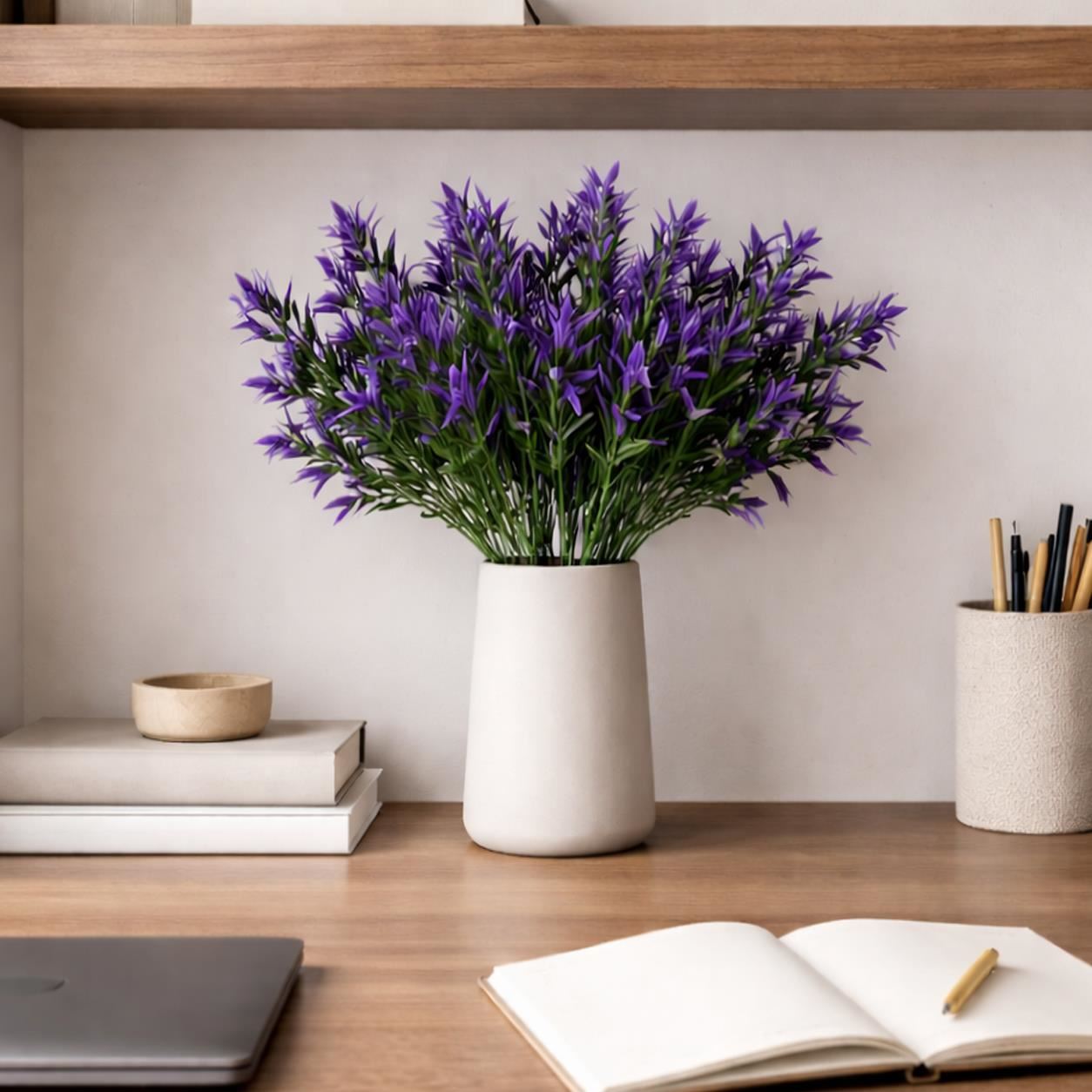 34cm Künstlicher Lavendel Stiel Pflanze Kunstblumen Füllmaterial