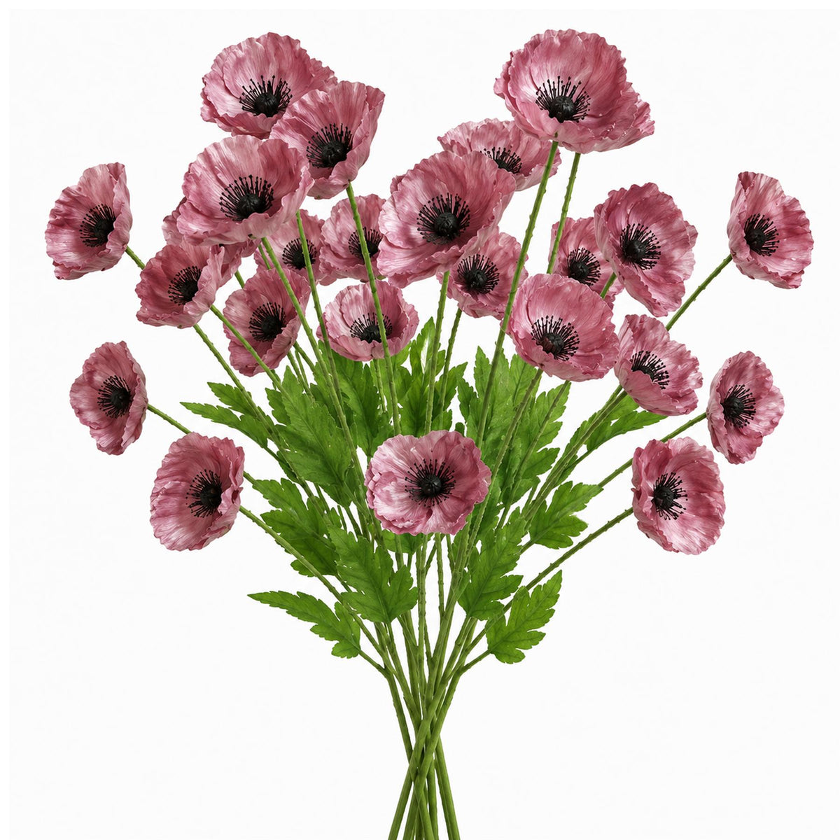 60cm Artificial Poppy Flower Spray