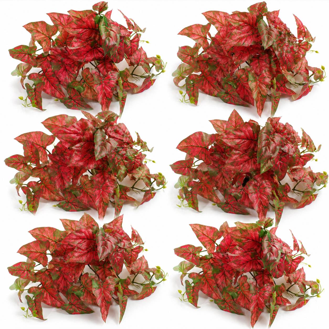 30cm Künstliche Hängende Rote Caladium