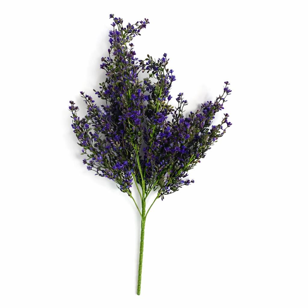 75cm Künstlicher Lila Heidekraut-Blütenbusch-Stiel