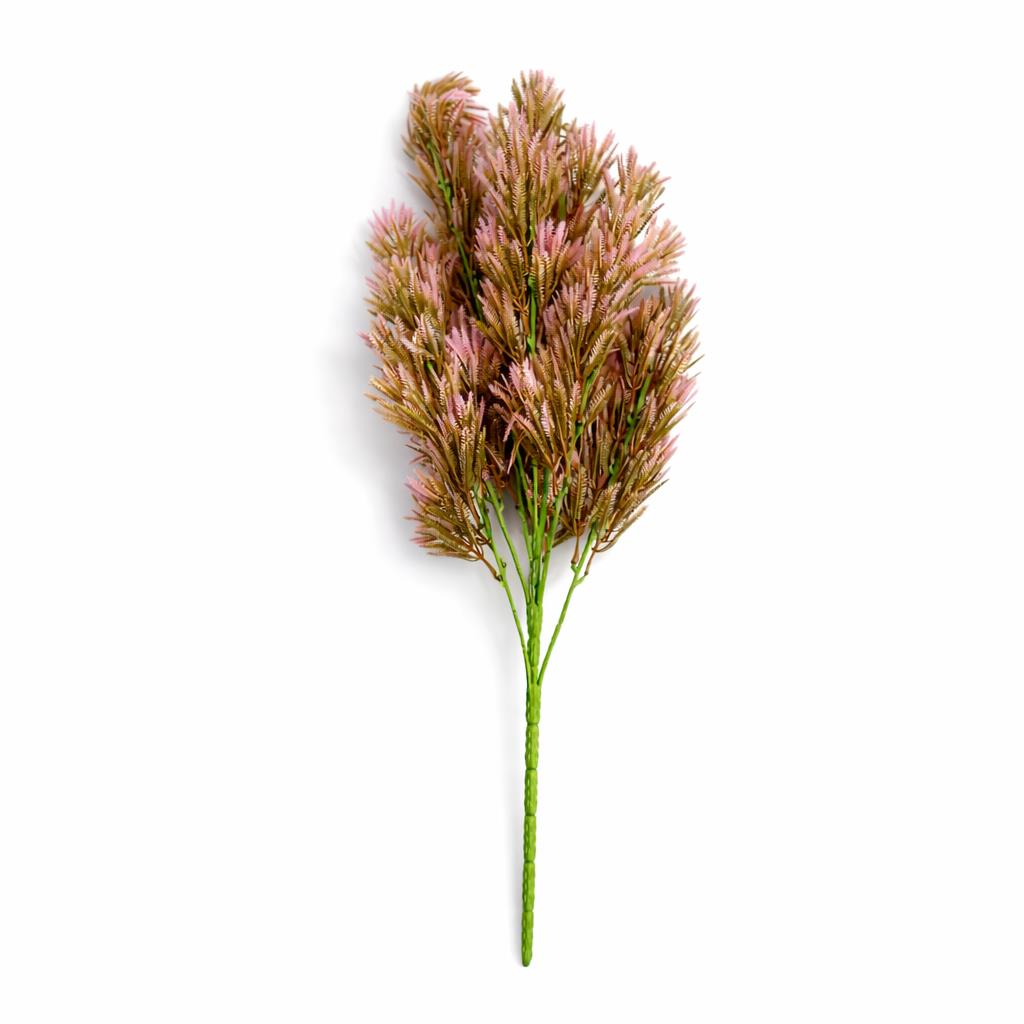Tige artificielle de bruyère rose fougère de 75 cm