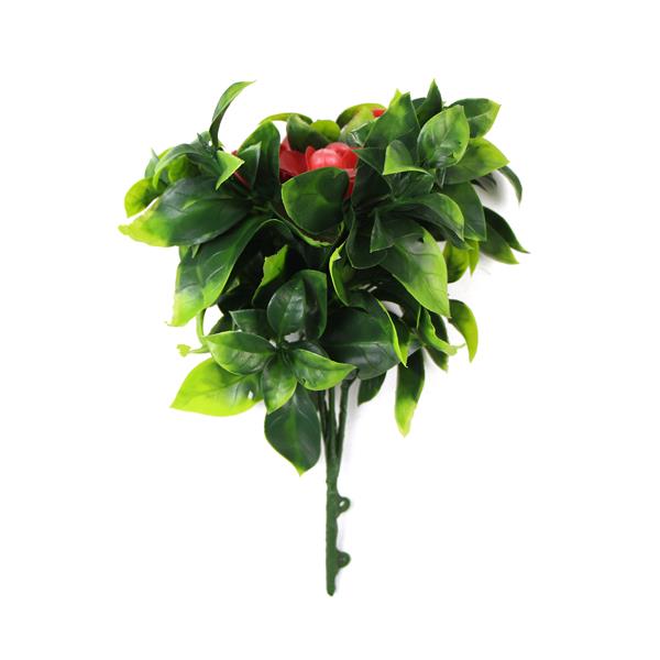 30cm UV Resistant Red Flower Bush Artificial