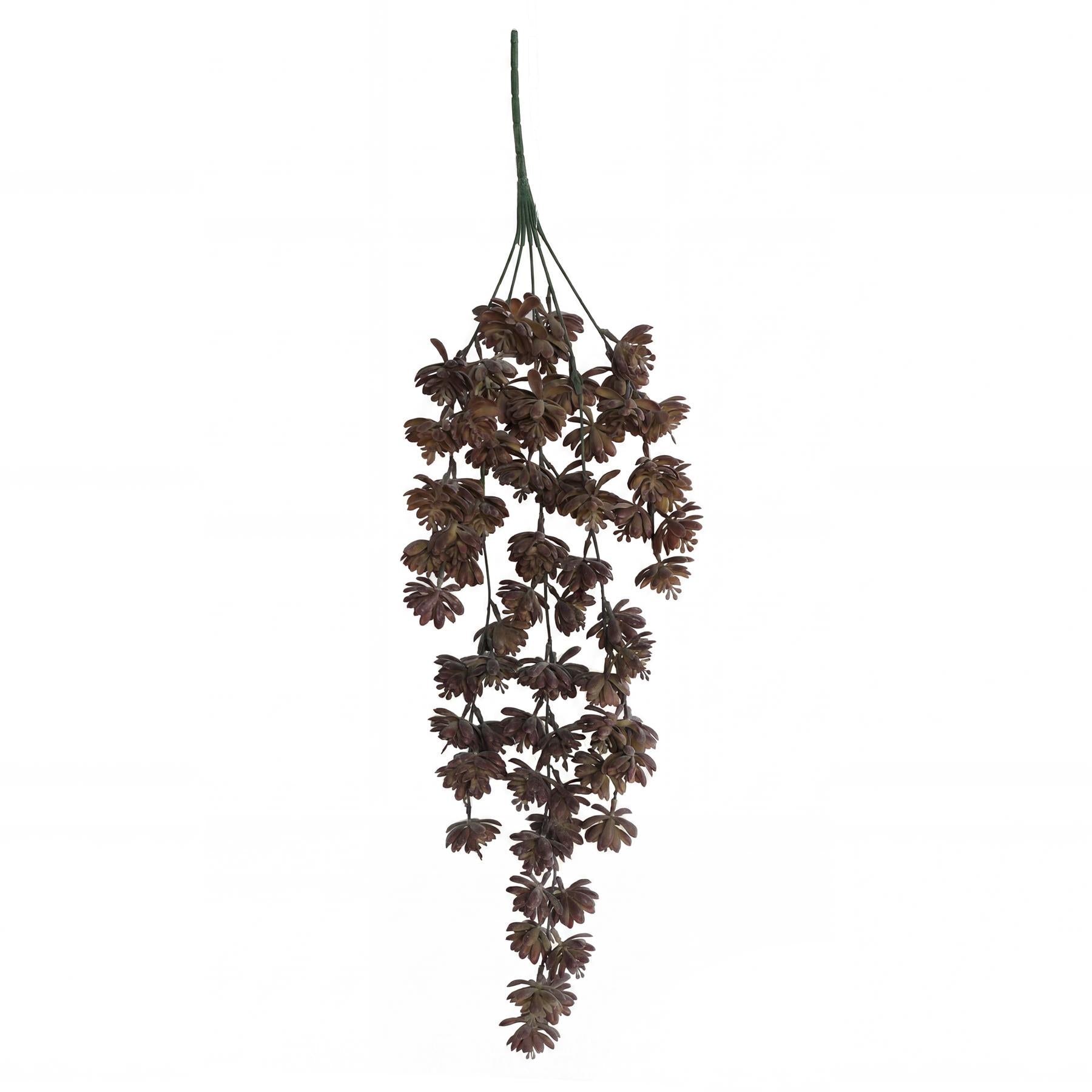 70cm Künstliche Hängende Sedum Sukkulente Staubbraun Kunstgrün
