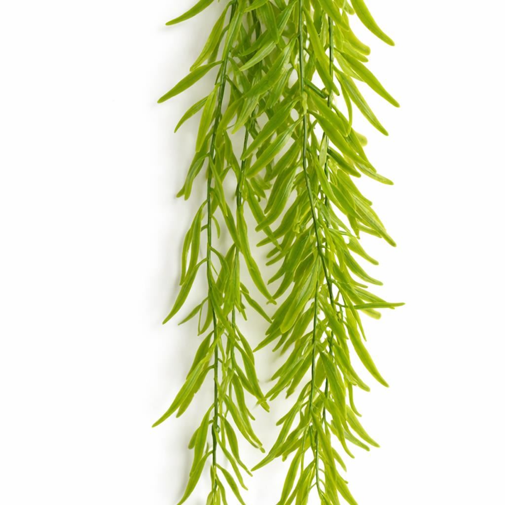 Plante artificielle suspendue style Rhipsalis, 100 cm, extrémités vert clair