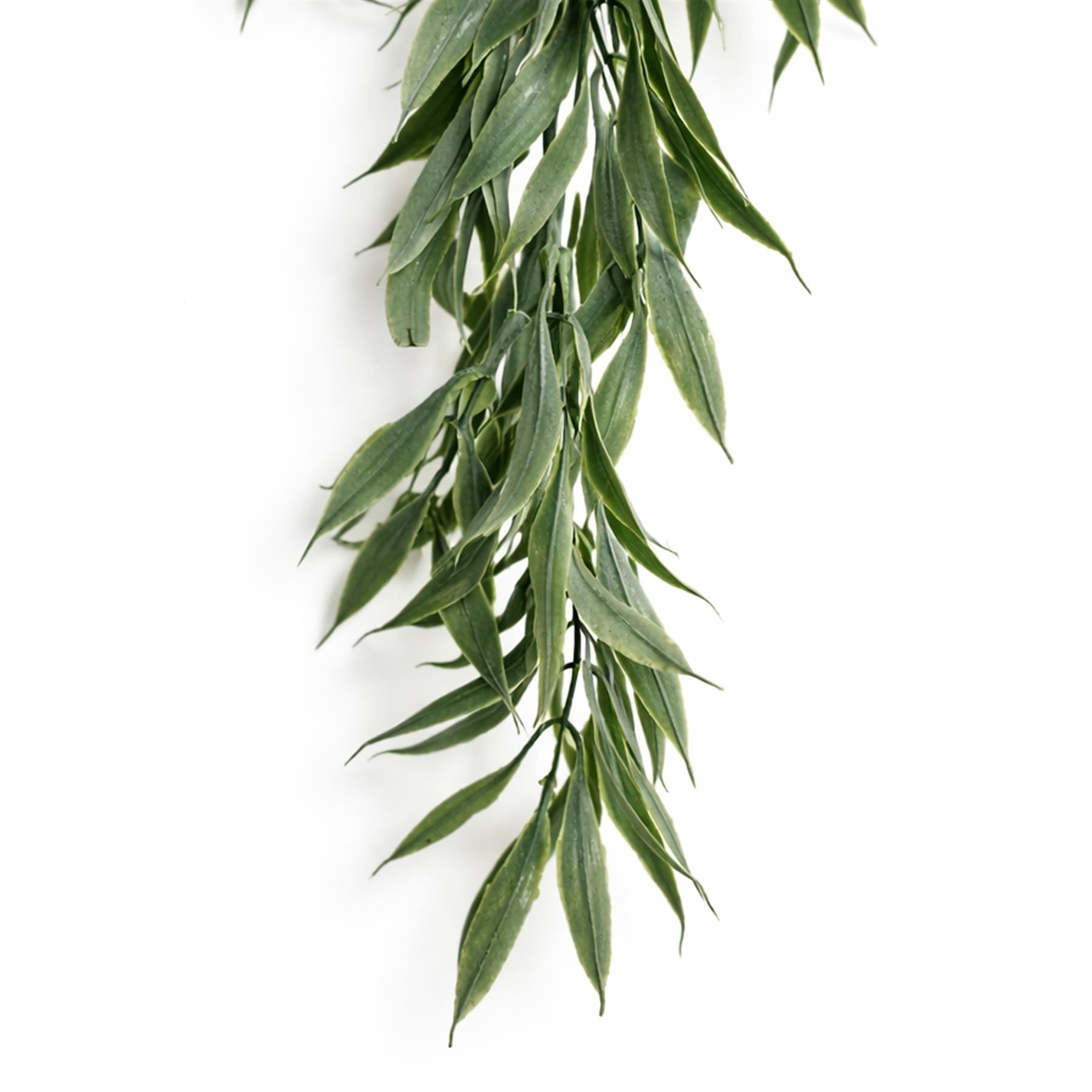 80cm künstliche italienische Ruscus-Hängepflanze mit realistischen Blättern – Salbeigrün