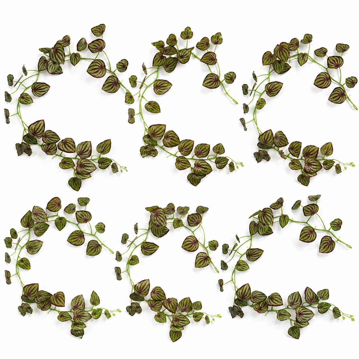 160cm Artificial Watermelon Peperomia Leaf Garland Hanging Decoration