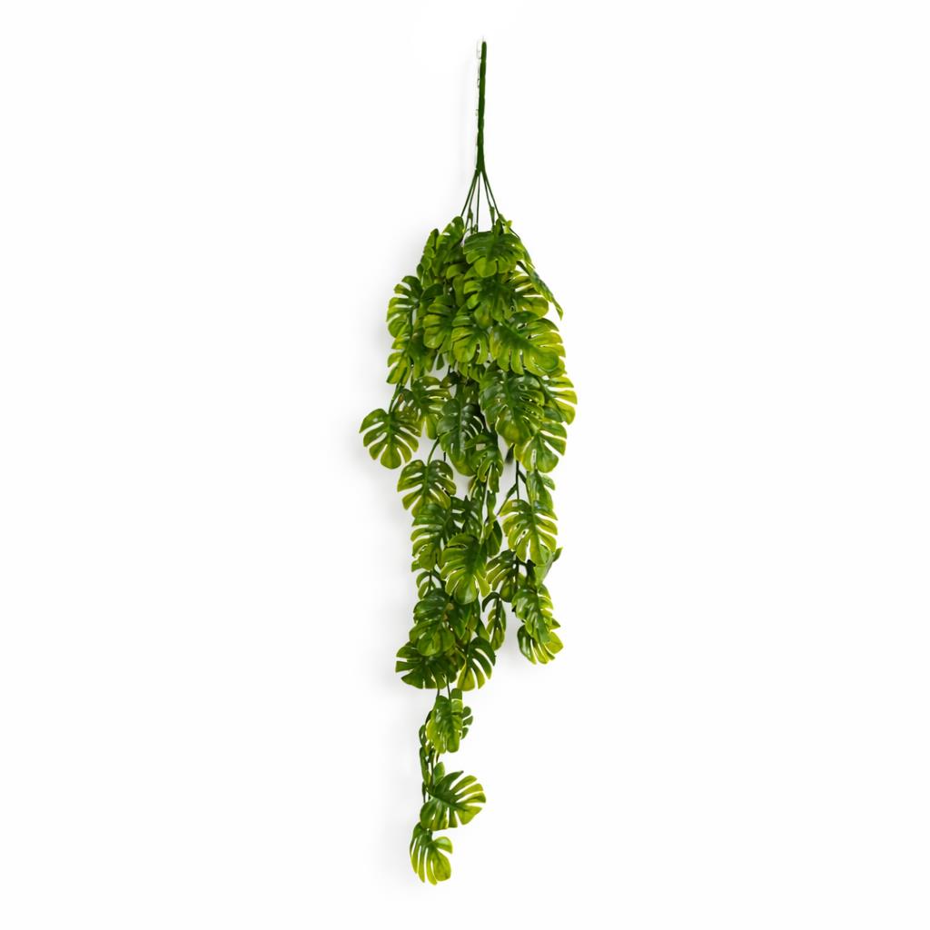 70 cm lange hängende künstliche Mini-Monstera-Blattpflanze