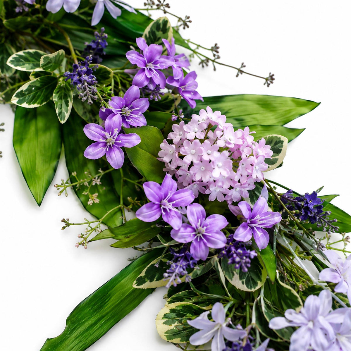 185cm Artificial Lilac and Purple Flower Garland – image 2