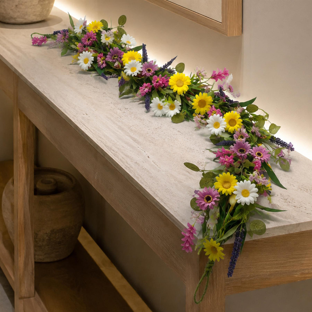 155cm Artificial Sunflower and Daisy Flower Garland