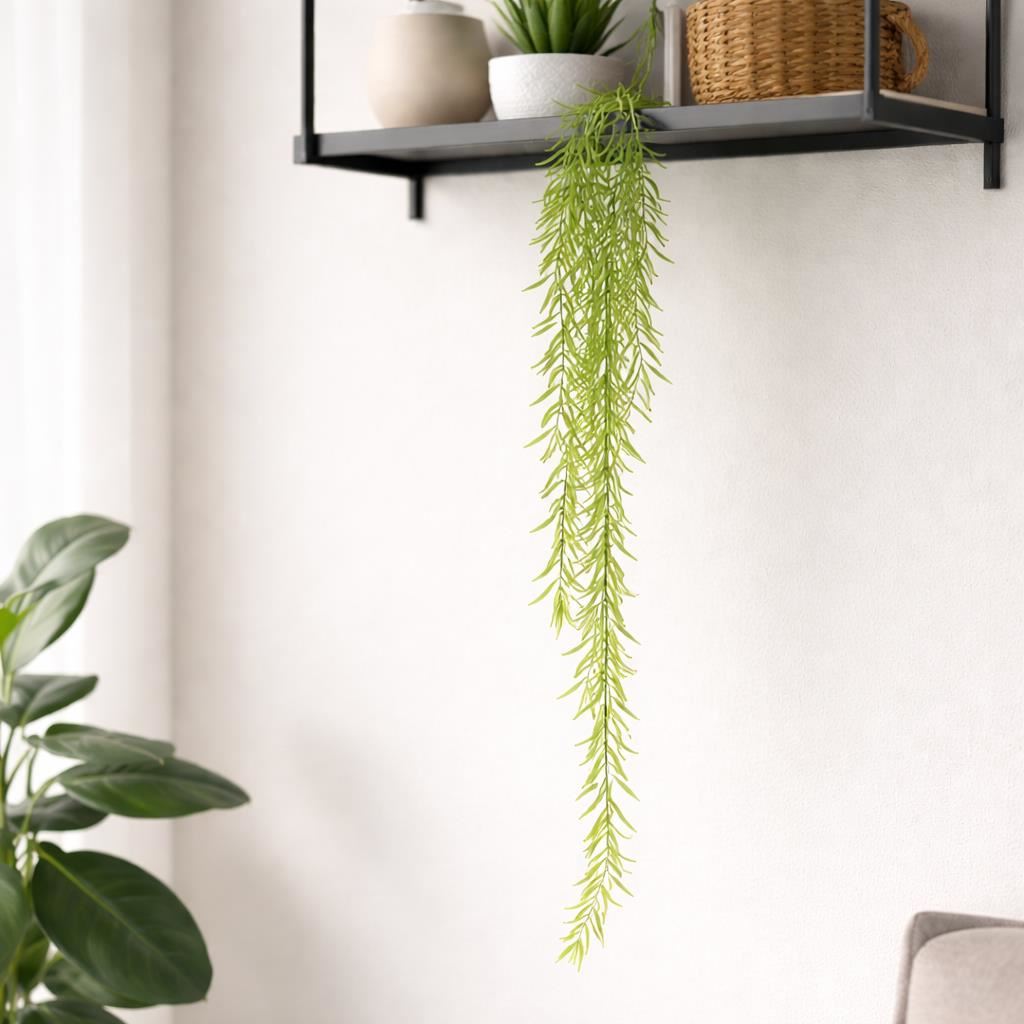 100 cm künstliche Hängepflanze im Rhipsalis-Stil – hellgrüne Spitzen