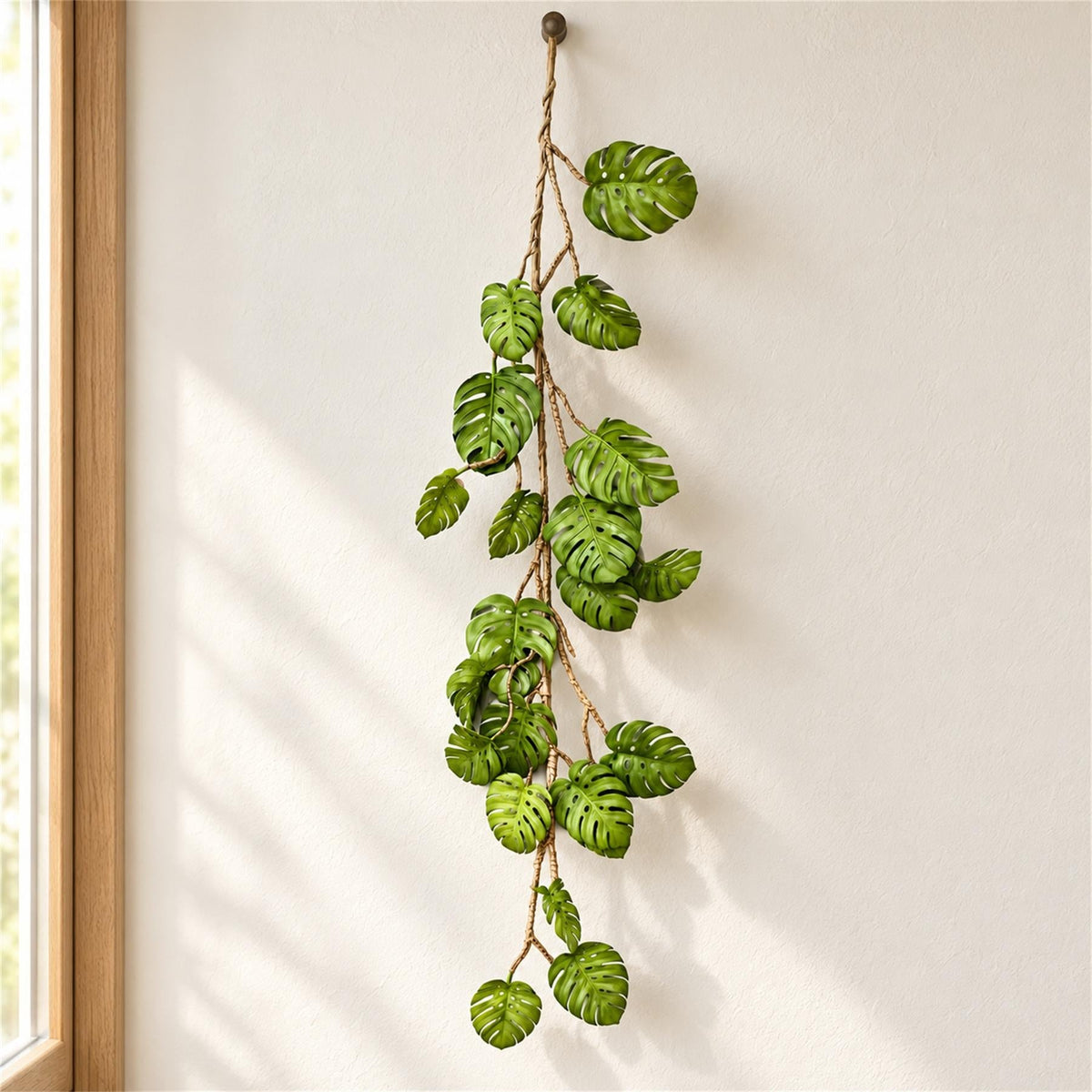110cm Artificial Green Trailing Monstera Vine