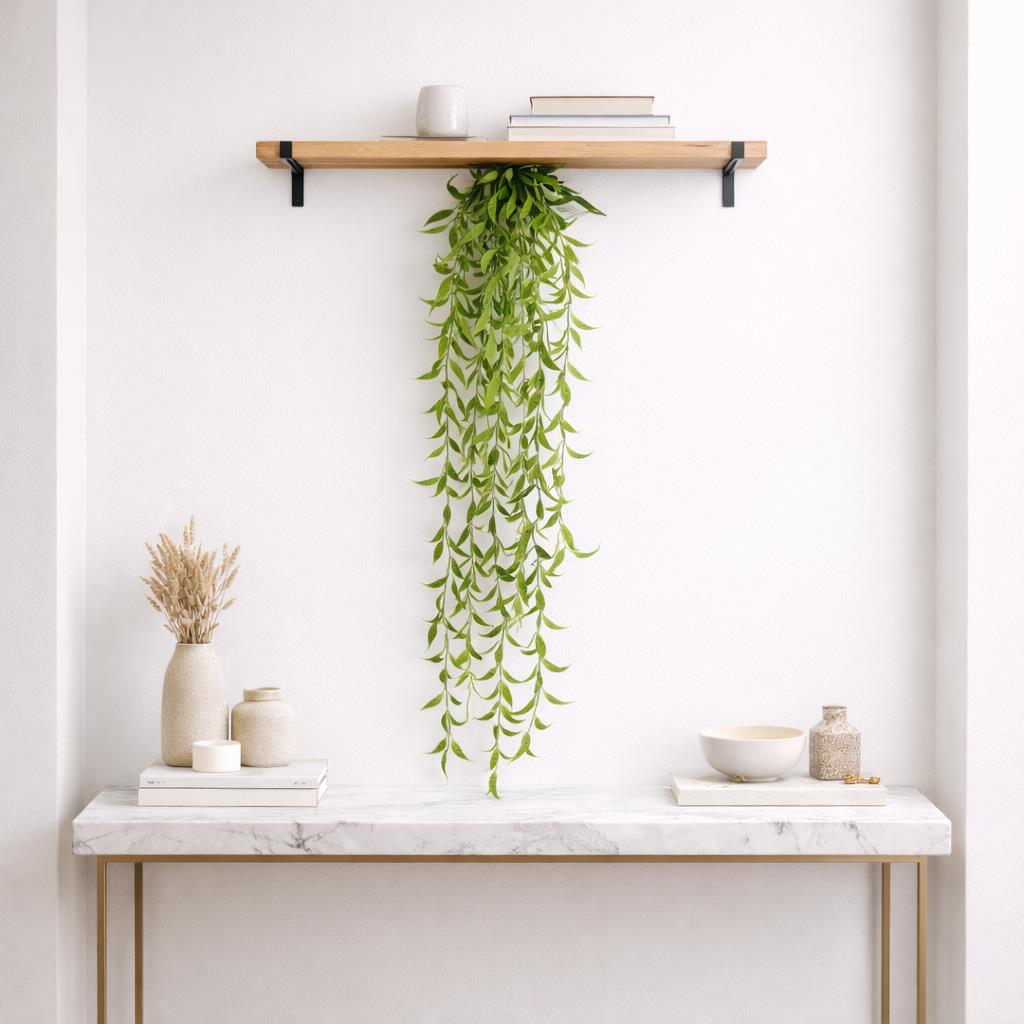 Plante tombante artificielle de 90 cm en forme de vigne à feuilles, verdure artificielle en cascade