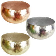 Leaf Large Metal Planter Hammered Handmade - Curvy Edge