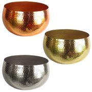 Leaf Large Metal Planter Hammered Handmade - Straight Edge