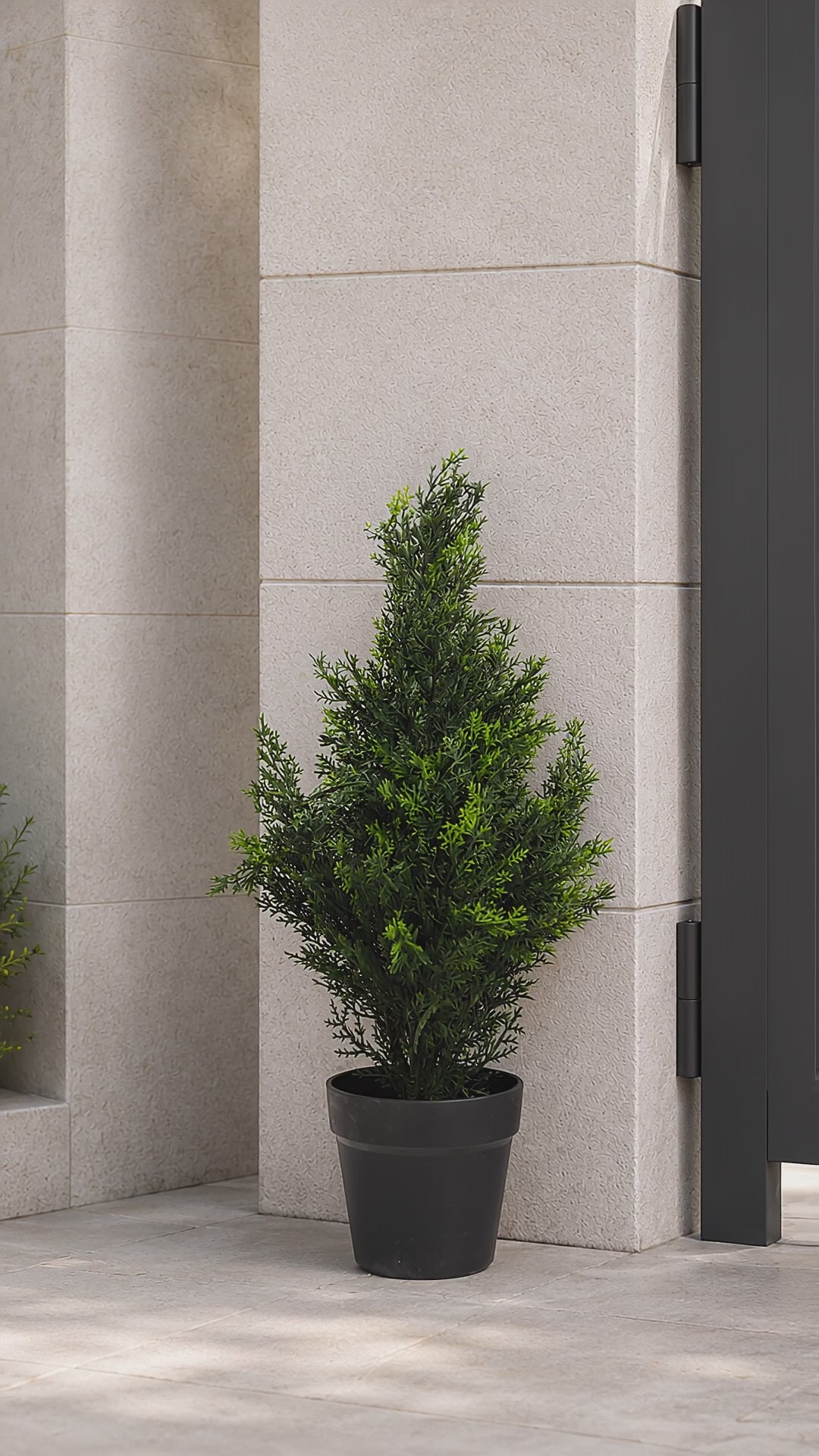 Load video: Artificial Cedar Cypress Topiary Tree Outdoor UV Resistant