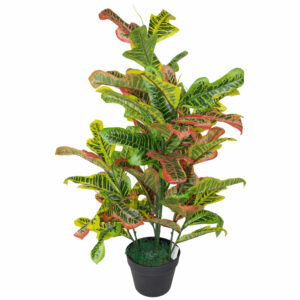 90cm Artificial Codiaeum Multicoloured House Plant - Large